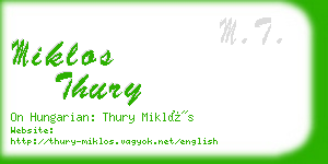 miklos thury business card